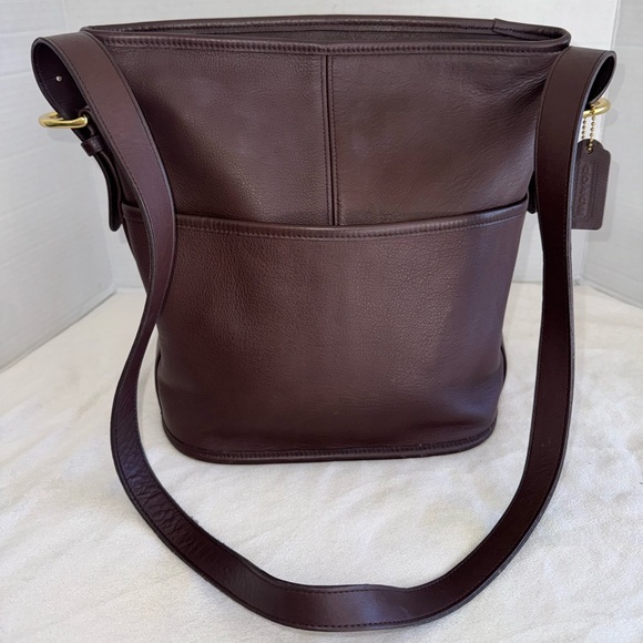 Vintage Coach Brown Leather Womens Bleecker Bucket Bag Purse USA Made Style 4153 - Picture 1 of 16